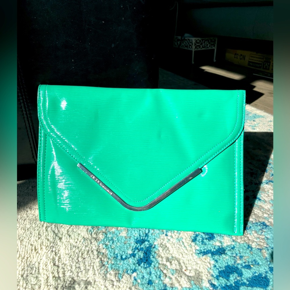 BCBGeneration Sea Green Clutch; Worn Once
